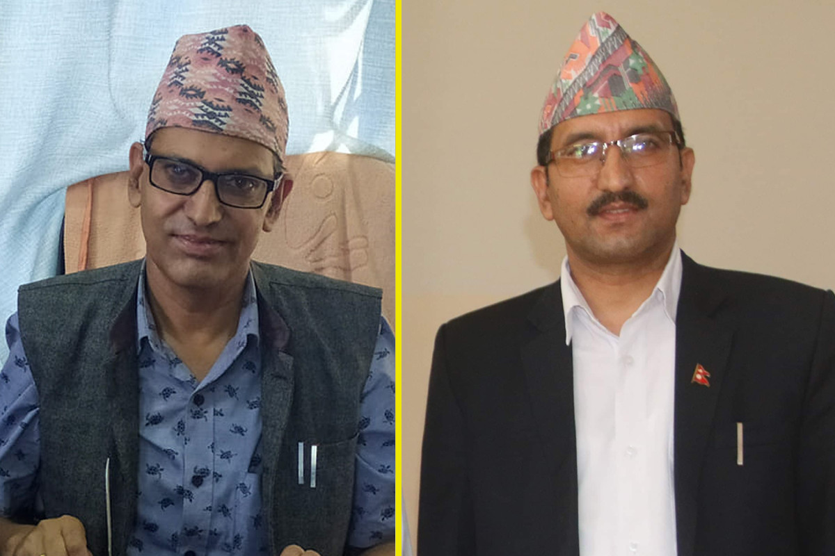 पदकबाट विभूषित हुन लागेका यदुलाल पन्थ र उनका सहोदर भाइ आन्तरिक मामिला तथा कानून मन्त्रालयका सचिव रविलाल पन्थ ।