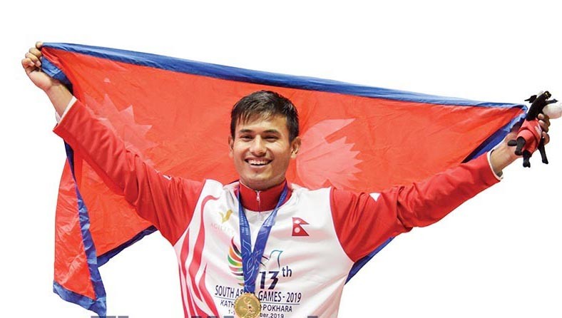 Karki bags 100th SAG gold for Nepal
