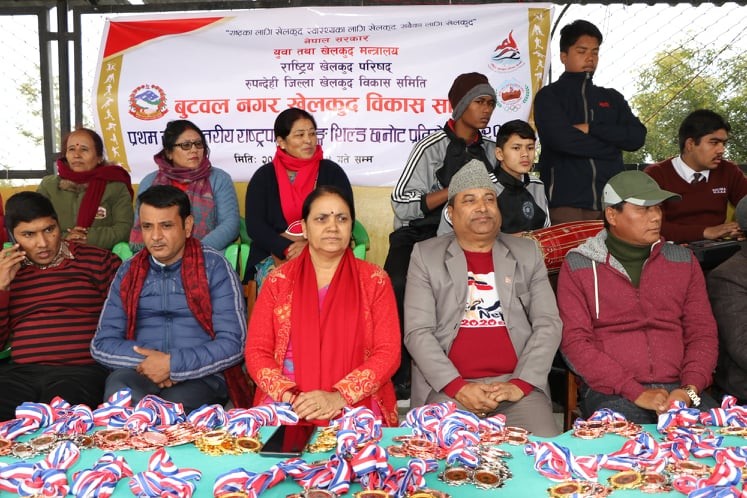 बुटवलमा झाँकी र मार्चपाससहित राष्ट्रपति रनिङ शिल्ड सुरु
