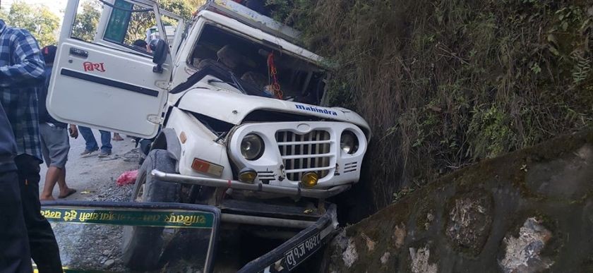 पाल्पामा जीप दुर्घटना, १ जनाको मृत्यु, १० जना घाइते