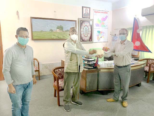 कोरोना राहत कोषमा उन्नतिको १ लाख सहयोग