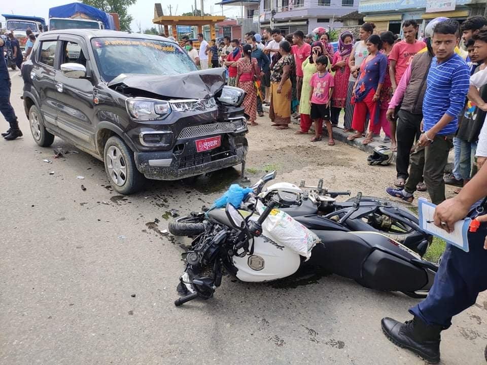 रुपन्देहीमा भएको दुर्घटनामा बाबुछोराको मृत्यु