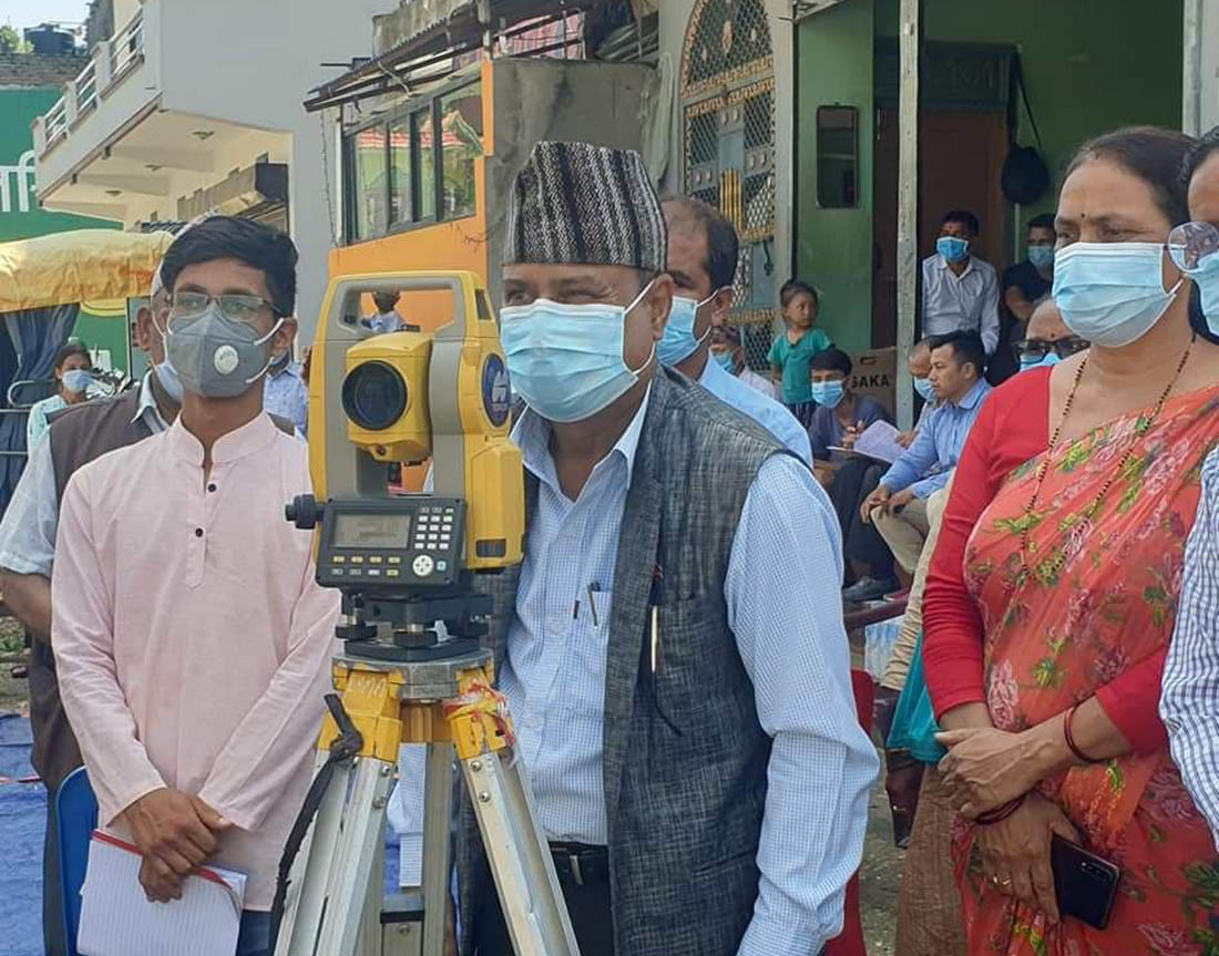 बुटवलमा अव्यवस्थित बस्तीको दोस्रो चरणको नापजाँच सुरु