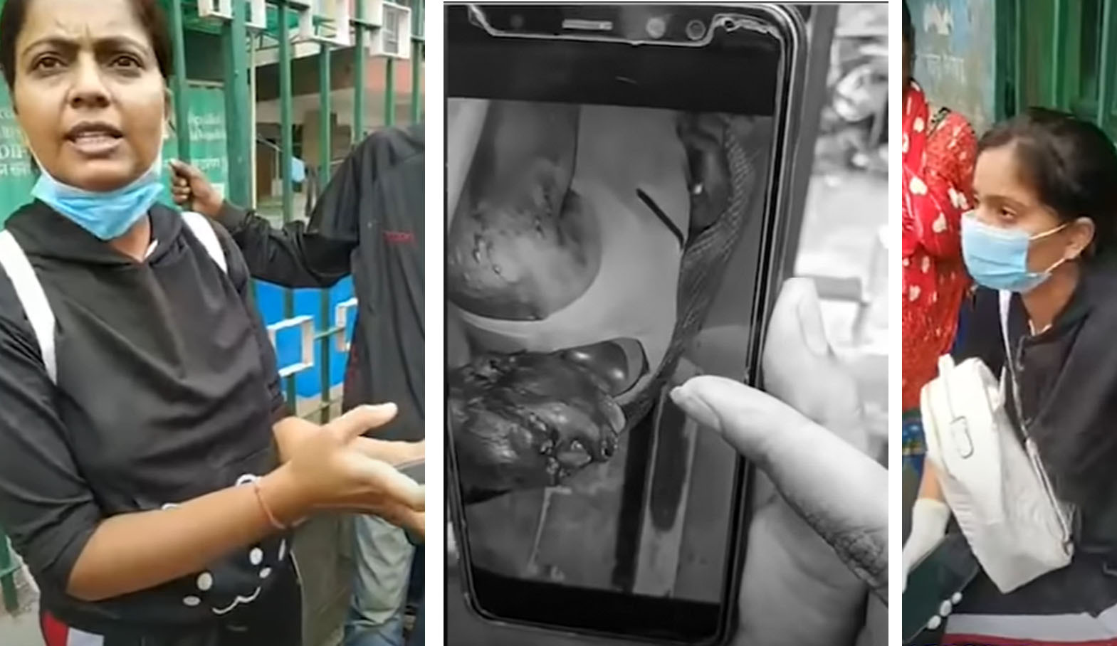जयसवालकी छोरी, बाबुको अंगभंग भएको भिडियो देखाउँदै ।