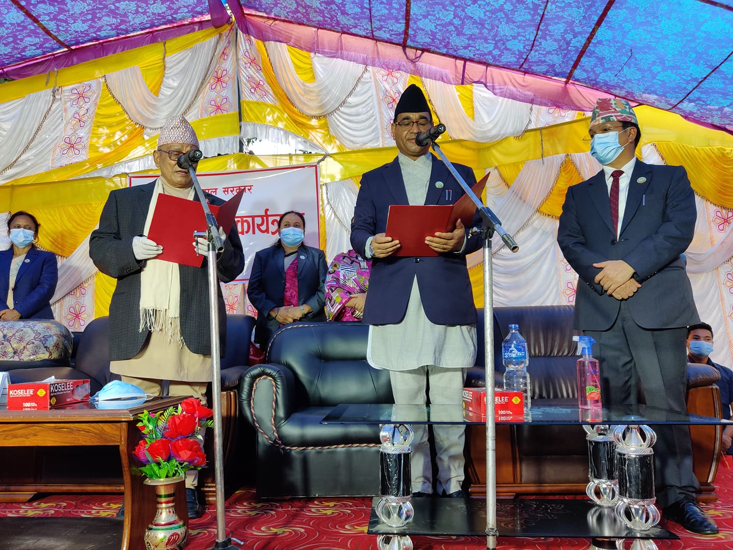 लुम्बिनी प्रदेशका नवनियुक्त मुख्यमन्त्री केसीद्वारा सपथ ग्रहण