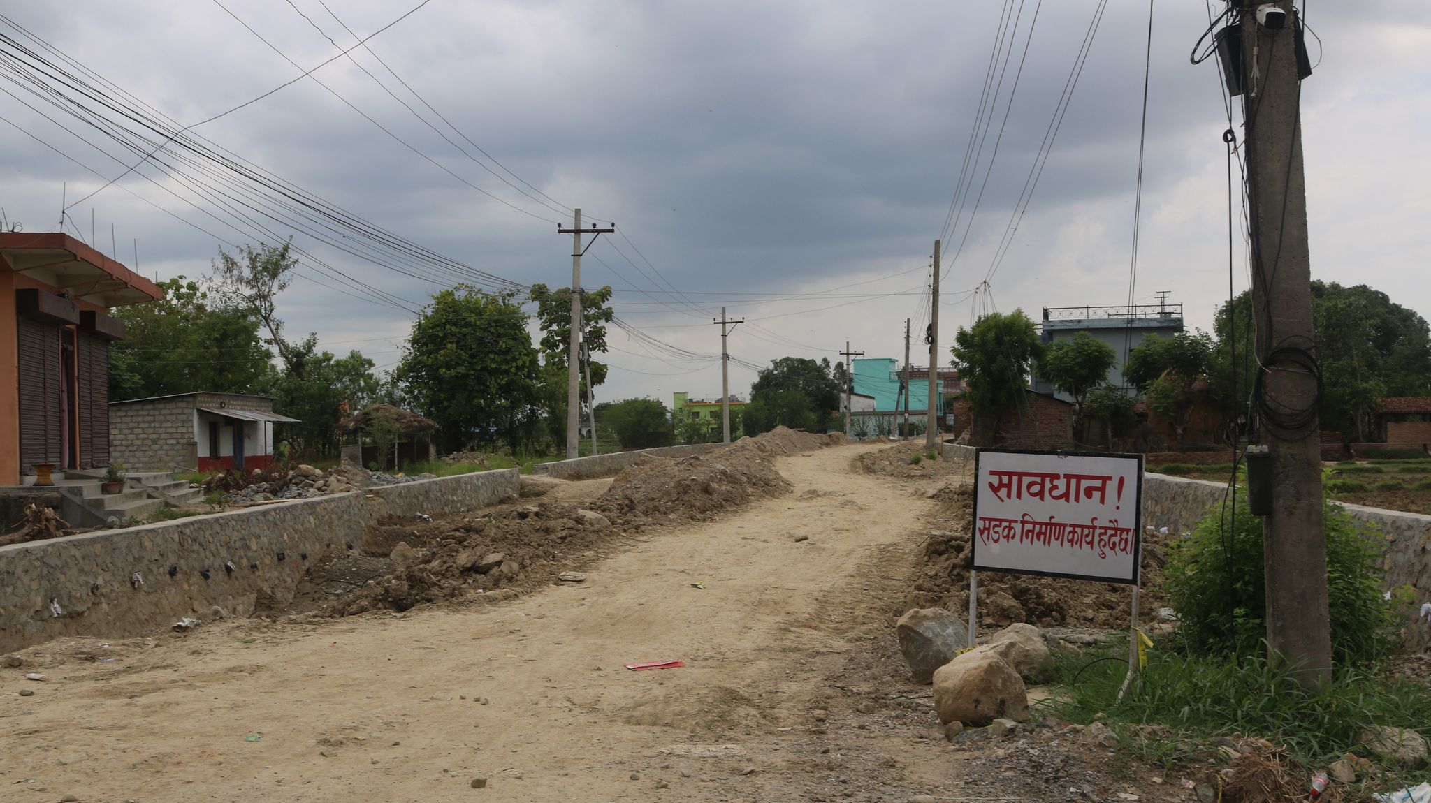 मुद्दा परेपछि तिलोत्तमाको नमुना सडक निर्माण सुस्त