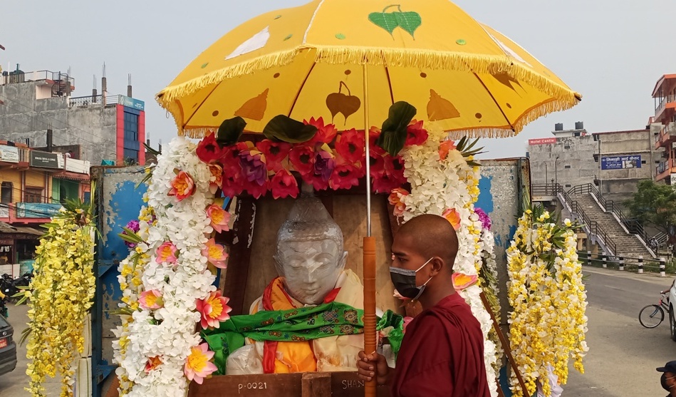साढे दुई अर्बको बुद्धमूर्तिलाई भैरहवामा स्वागत