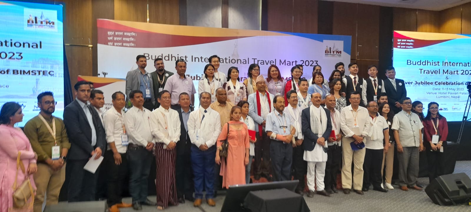 सात बुंदे लुम्बिनी घोषणापत्र जारी गर्दै अन्तर्राष्ट्रिय बुद्धिष्ट ट्राभल मार्ट सम्पन्न