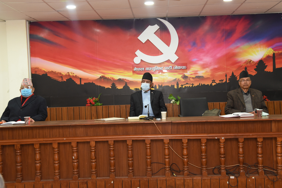 नेकपा स्थायी कमिटी बैठकमा अध्यक्षद्वयको राजनीतिक प्रस्ताव पेश, अर्को बैठक मंसिर २८ मा