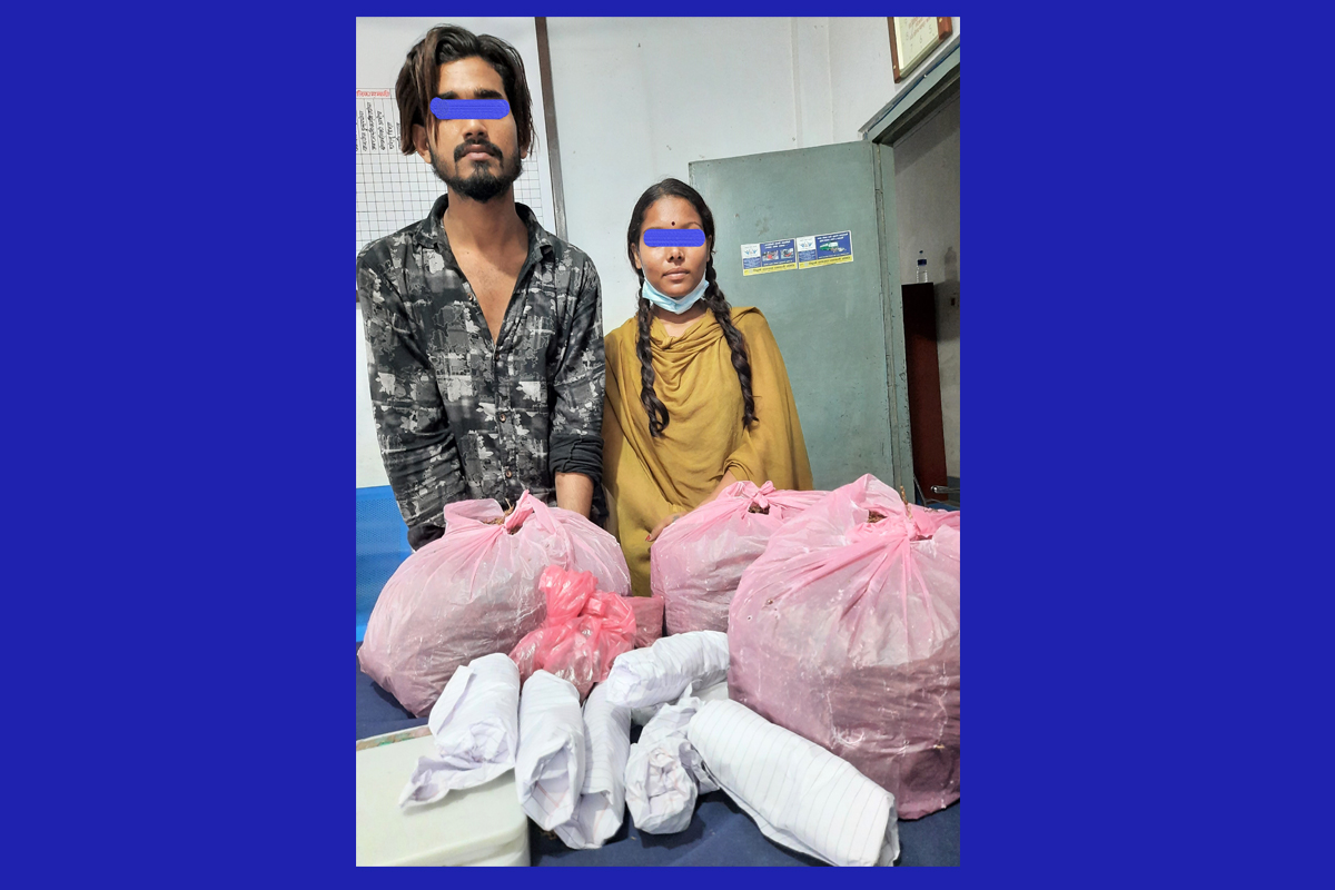 रुपन्देहीको मायादेवीबाट ५ किलो गाँजासहित एक पुरुष र एक महिला पक्राउ