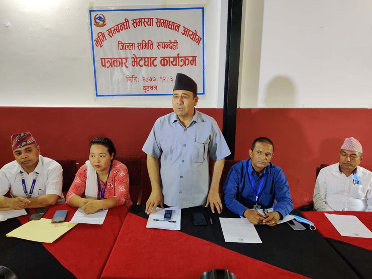 रुपन्देहीमा भूमिहीन र अव्यवस्थित बसोबासी परिवारको संख्या एक लाख