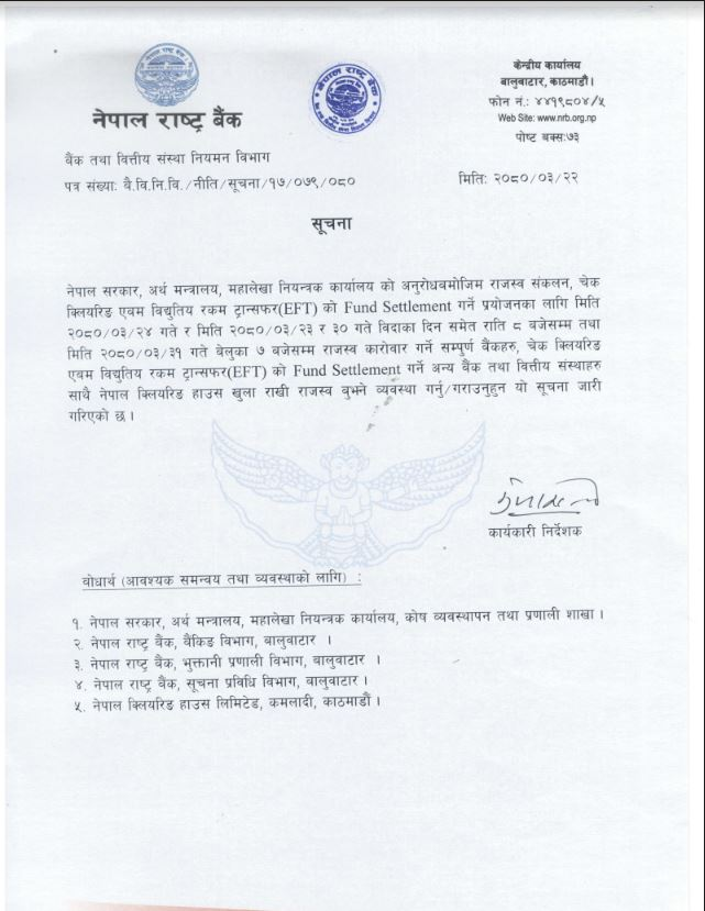 आज शनिबार पनि बैंक तथा बित्तिय संस्था खुल्ने