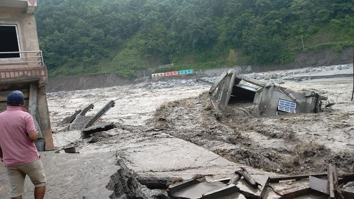 Melamchi River sweeps away seven more houses