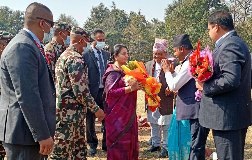 राष्ट्रपतिद्वारा दाङको नेपाल संस्कृत विश्वविद्यालयको आयुर्वेद शिक्षण भवन उद्घाटन