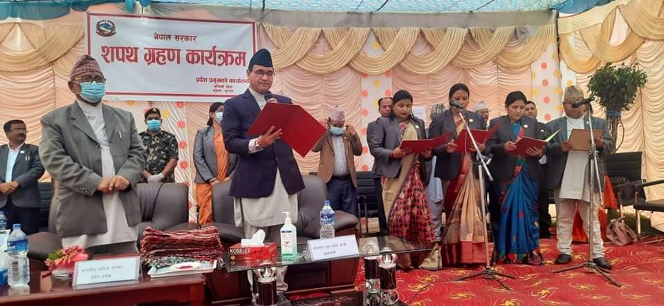 लुम्बिनीमा मन्त्रिपरिषद् विस्तार, कसले पाए कुन मन्त्रालय ?