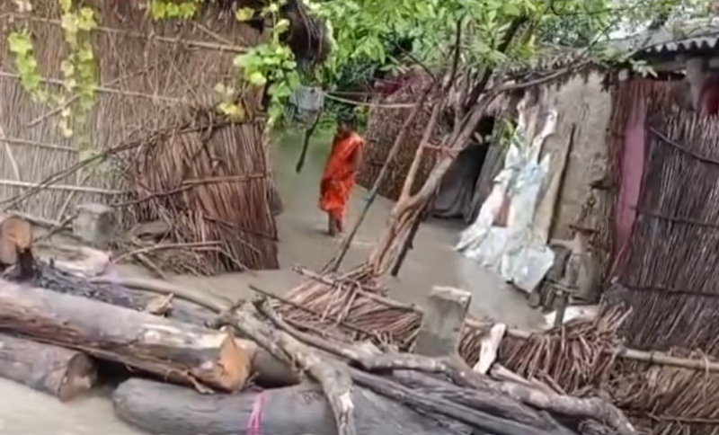 सुस्तामा नारायणी नदीको बाढी पस्यो, १ सय ६३ जनालाई सुरक्षित स्थानमा सारियो